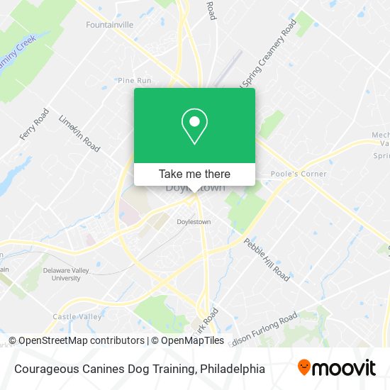 Courageous Canines Dog Training map