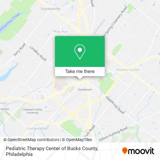 Pediatric Therapy Center of Bucks County map