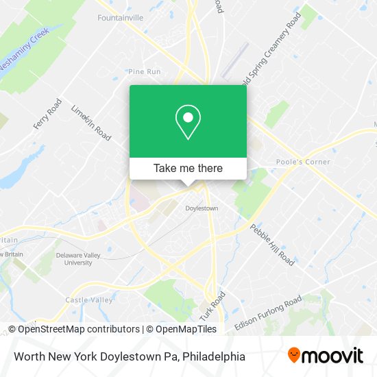 Mapa de Worth New York Doylestown Pa