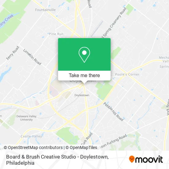 Board & Brush Creative Studio - Doylestown map