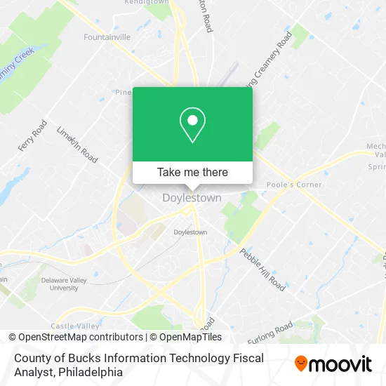 County of Bucks Information Technology Fiscal Analyst map