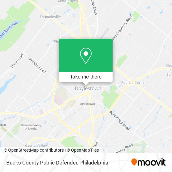 Bucks County Public Defender map