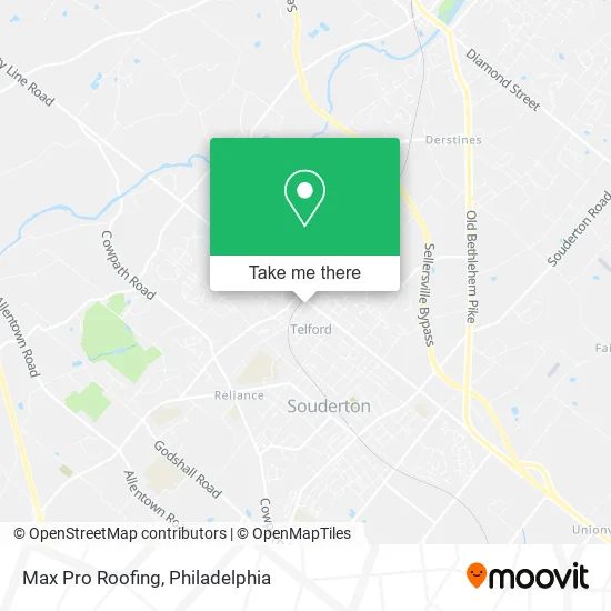 Max Pro Roofing map