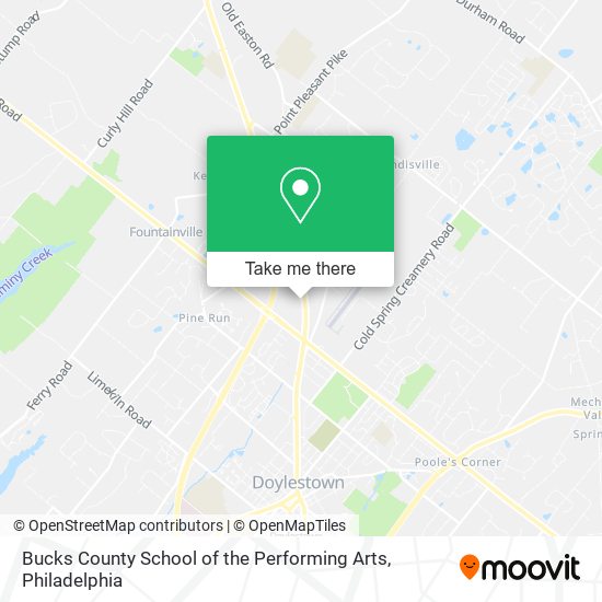 Mapa de Bucks County School of the Performing Arts