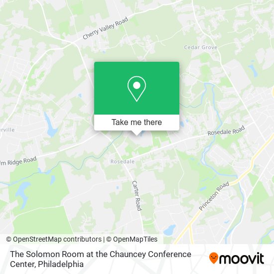 The Solomon Room at the Chauncey Conference Center map