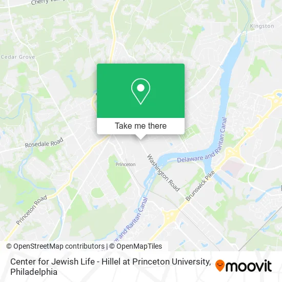 Center for Jewish Life - Hillel at Princeton University map