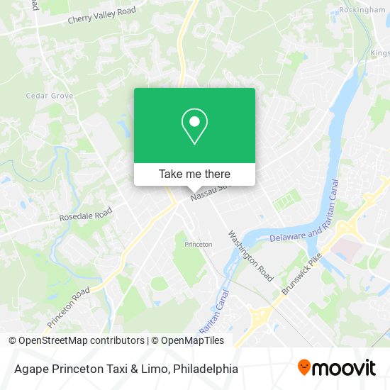 Agape Princeton Taxi & Limo map