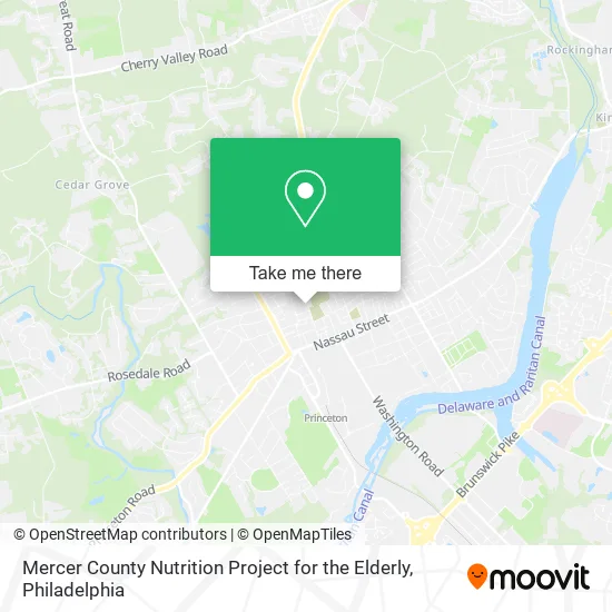Mercer County Nutrition Project for the Elderly map