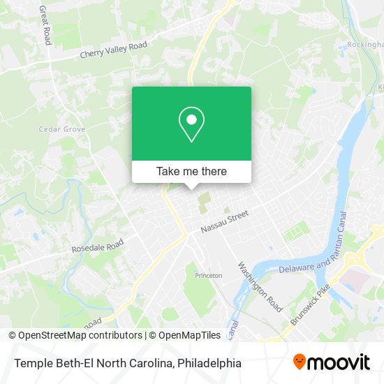 Temple Beth-El North Carolina map