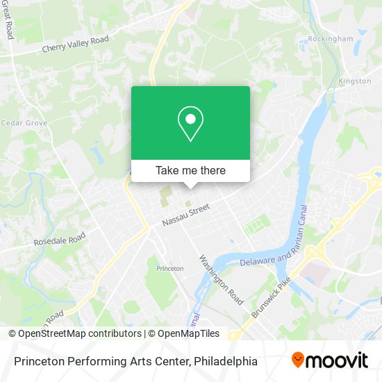 Princeton Performing Arts Center map