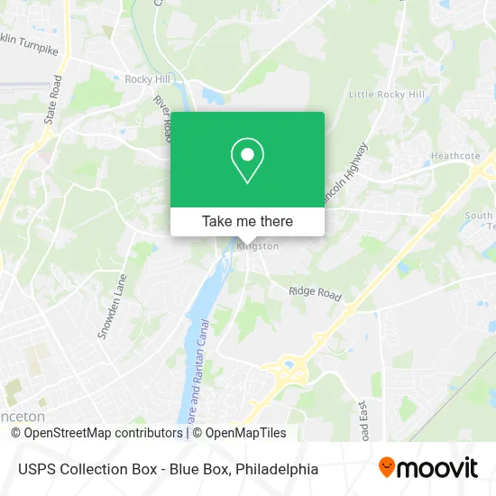 USPS Collection Box - Blue Box map