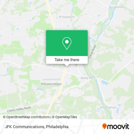 JFK Communications map