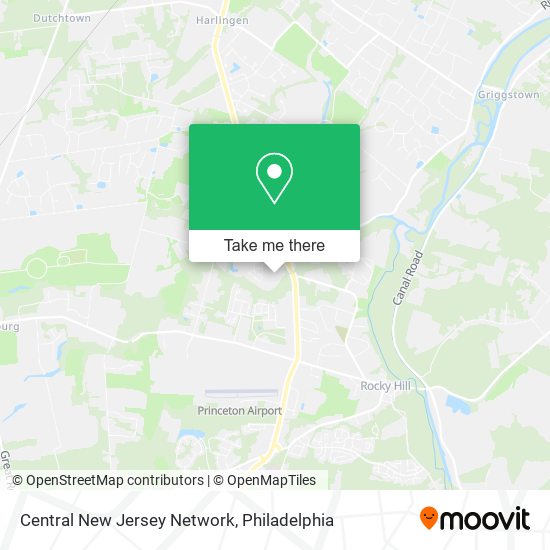 Mapa de Central New Jersey Network