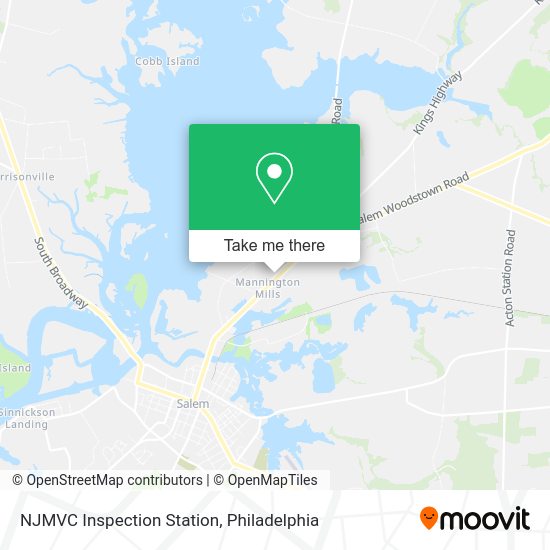 Mapa de NJMVC Inspection Station