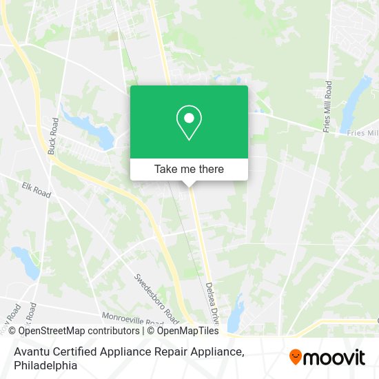 Avantu Certified Appliance Repair Appliance map