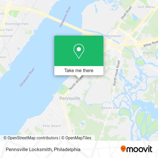 Pennsville Locksmith map