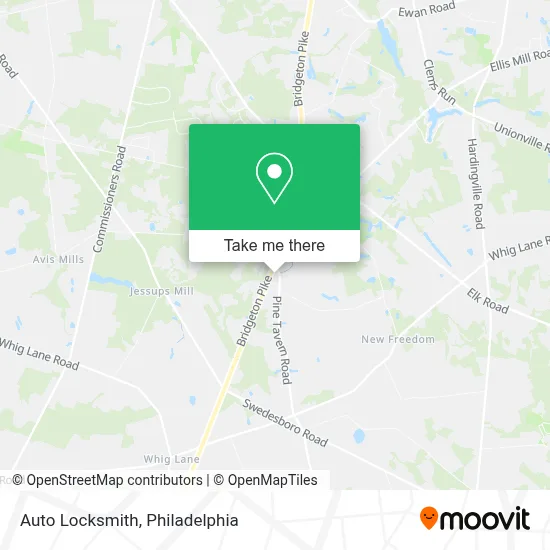 Auto Locksmith map