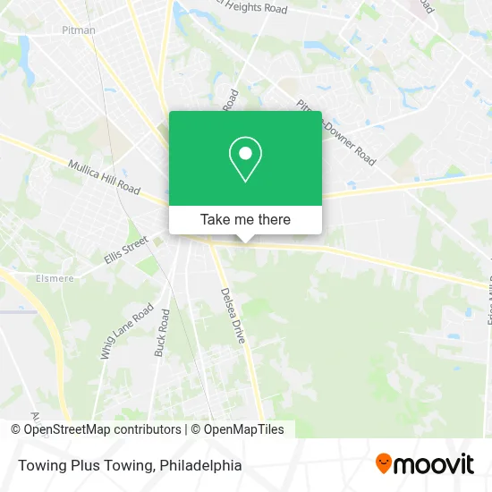 Towing Plus Towing map