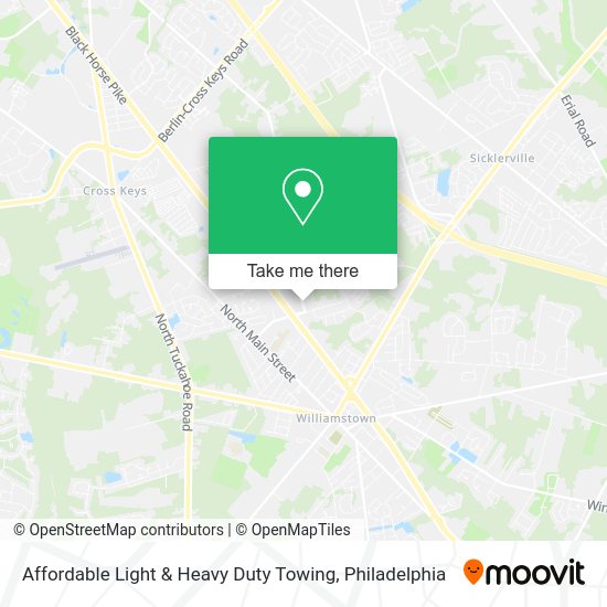 Mapa de Affordable Light & Heavy Duty Towing