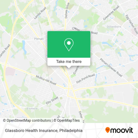Glassboro Health Insurance map