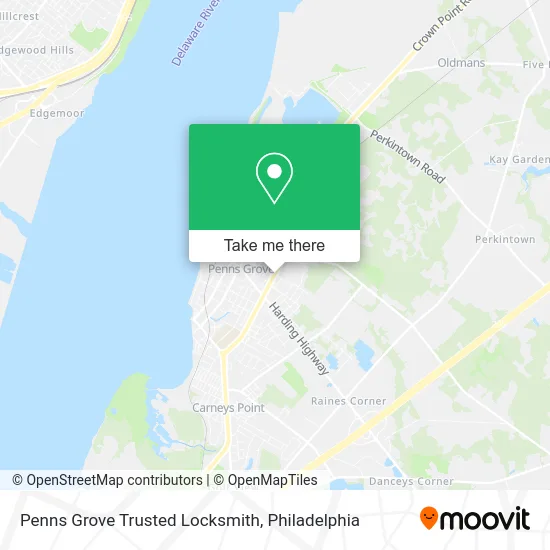 Penns Grove Trusted Locksmith map