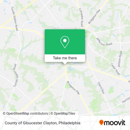 Mapa de County of Gloucester Clayton
