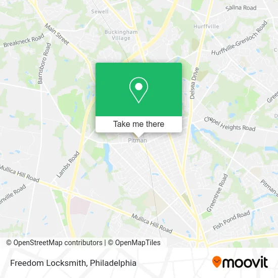 Freedom Locksmith map