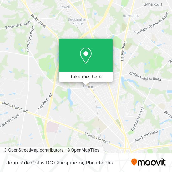 John R de Cotiis DC Chiropractor map