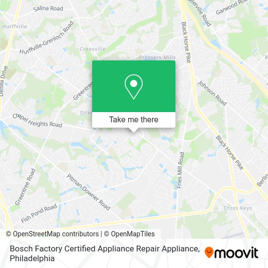 Mapa de Bosch Factory Certified Appliance Repair Appliance