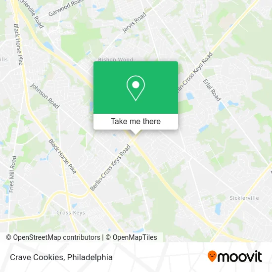 Crave Cookies map