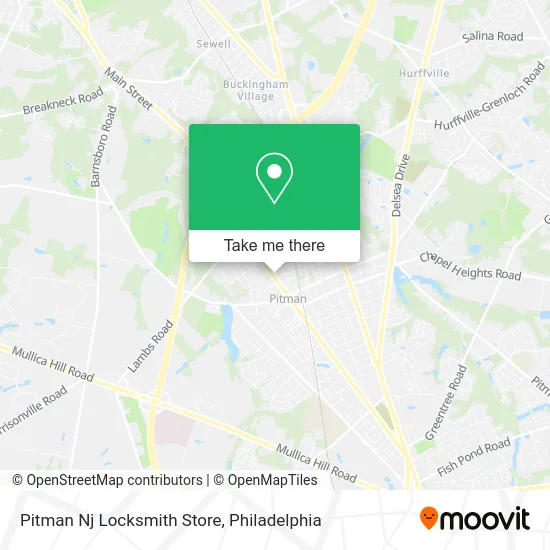 Mapa de Pitman Nj Locksmith Store