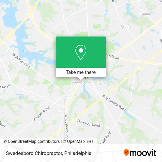 Swedesboro Chiropractor map