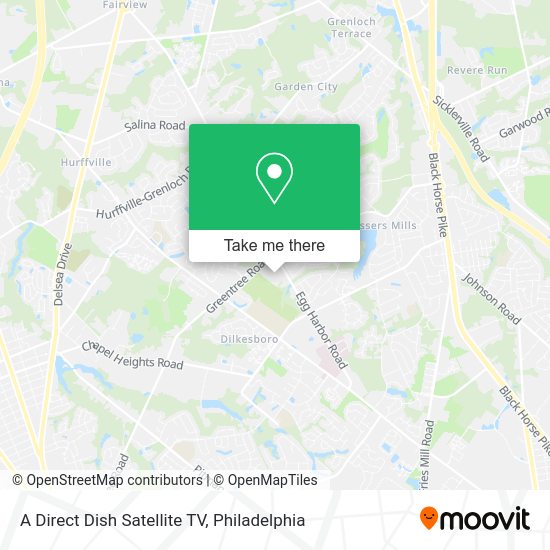 Mapa de A Direct Dish Satellite TV