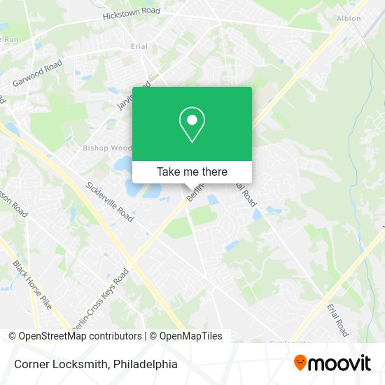 Corner Locksmith map