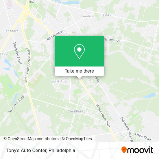Mapa de Tony's Auto Center