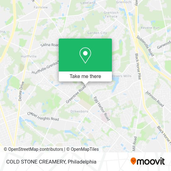 COLD STONE CREAMERY map