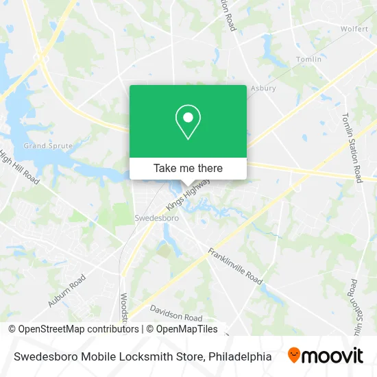 Swedesboro Mobile Locksmith Store map