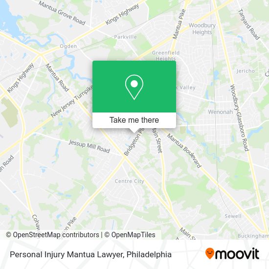 Personal Injury Mantua Lawyer map