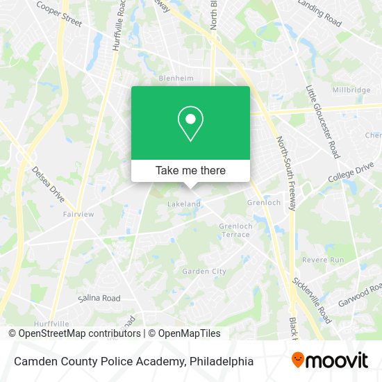 Camden County Police Academy map