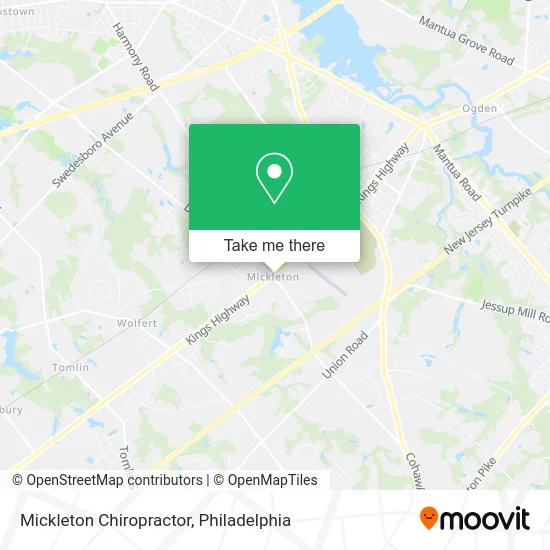 Mickleton Chiropractor map
