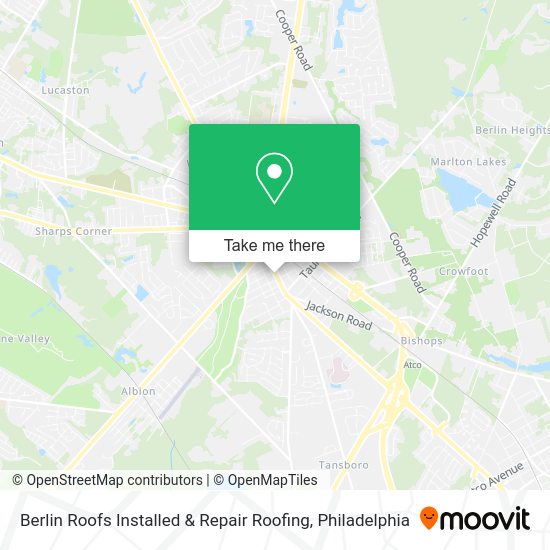 Berlin Roofs Installed & Repair Roofing map