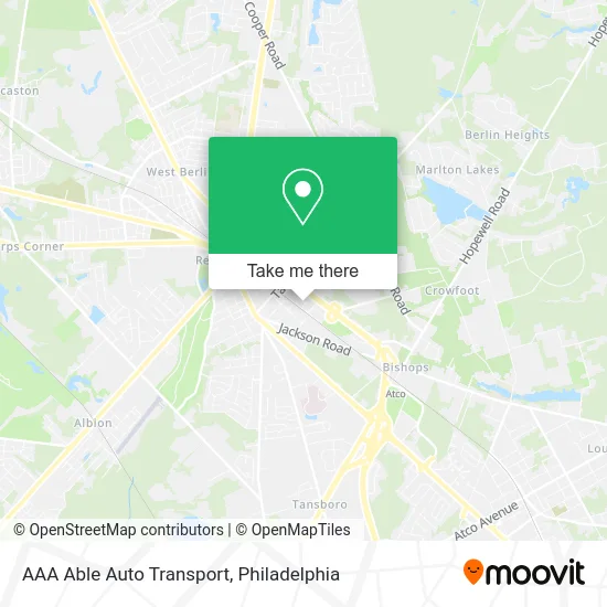 AAA Able Auto Transport map