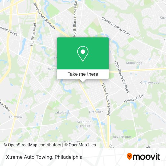 Xtreme Auto Towing map