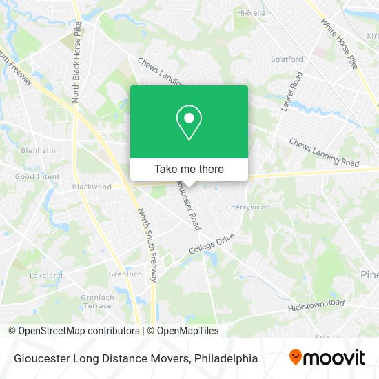 Mapa de Gloucester Long Distance Movers