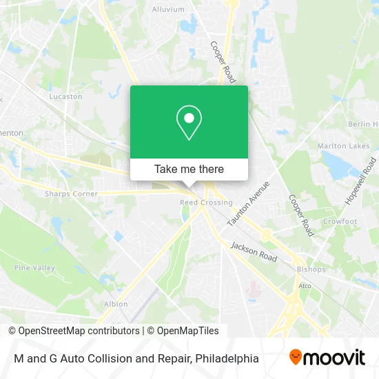 M and G Auto Collision and Repair map