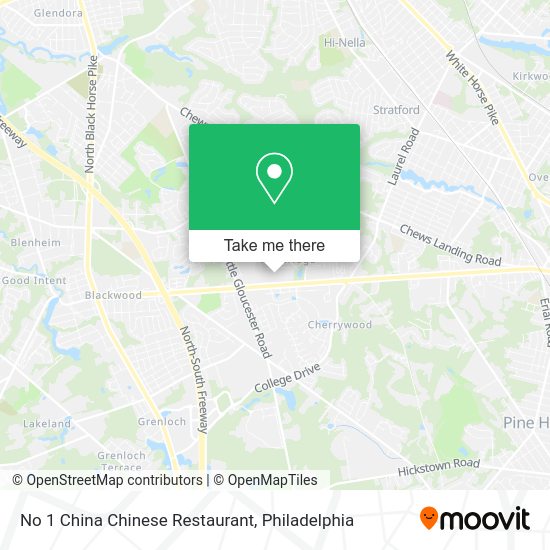 No 1 China Chinese Restaurant map