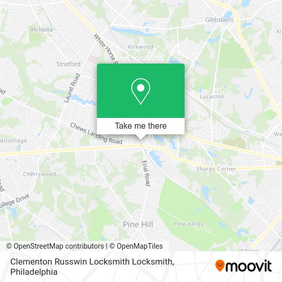Mapa de Clementon Russwin Locksmith Locksmith