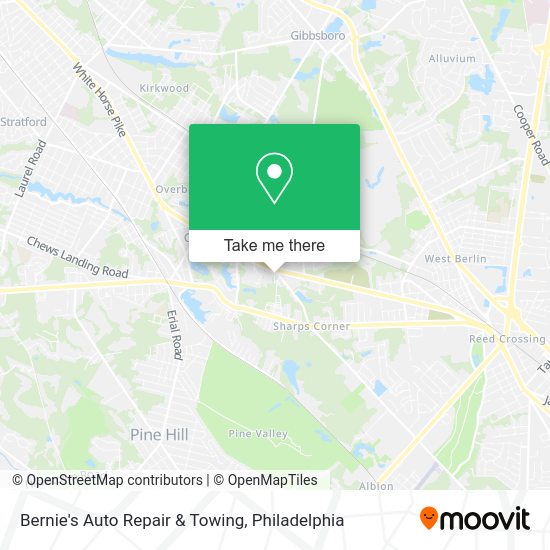 Mapa de Bernie's Auto Repair & Towing