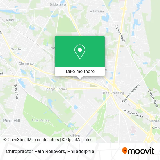 Chiropractor Pain Relievers map