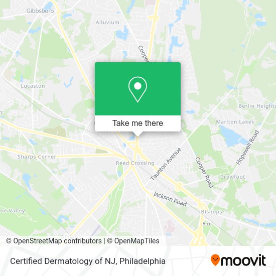 Certified Dermatology of NJ map